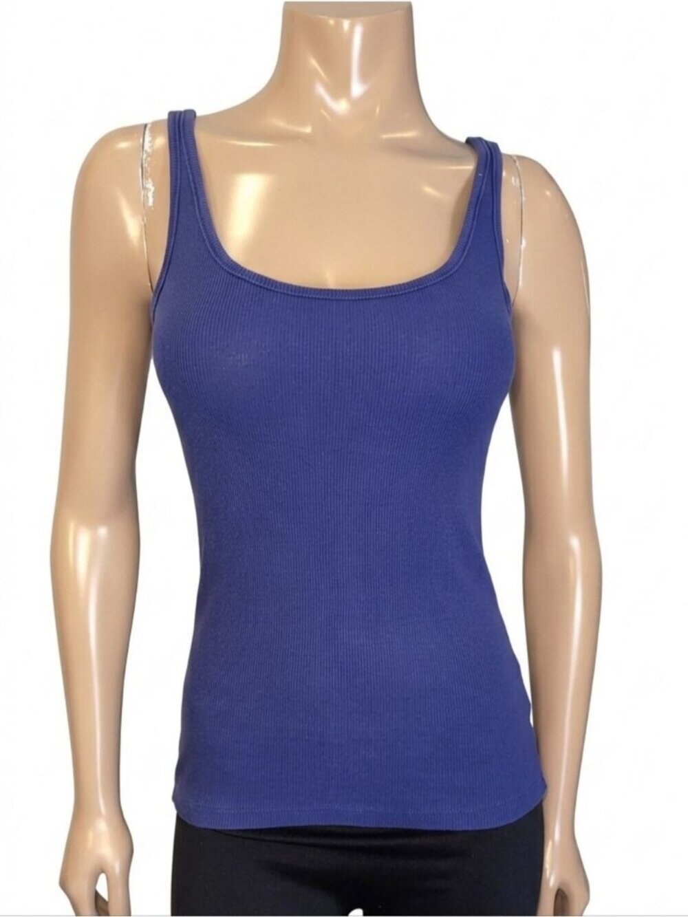 Vintage Dynamite d basic Purple Ribbed Scoop Neck Tank Top Womens Size Medium